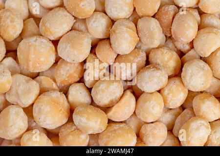 Macadamia nuts in a close-up Stock Photo