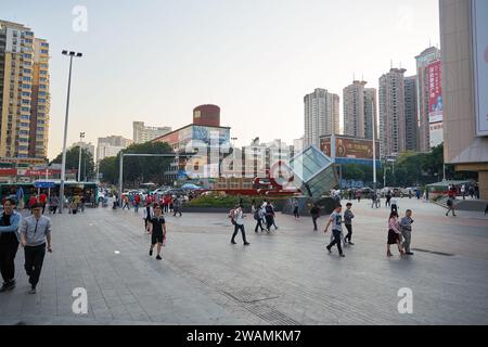 SHENZHEN, CHINA - NOVEMBER 21, 2019: street level view of Shenzhen. Stock Photo