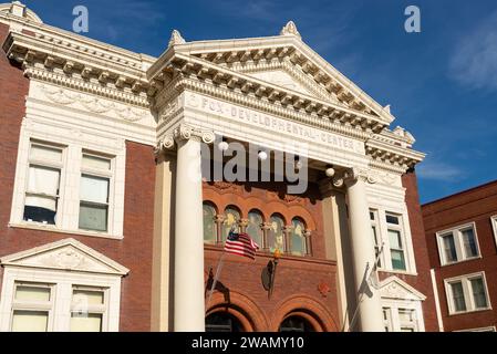 Dwight, Illinois - United States - January 2nd, 2024: Exterior of the William W. Fox Development Center in downtown Dwight, Illinois, USA. Stock Photo