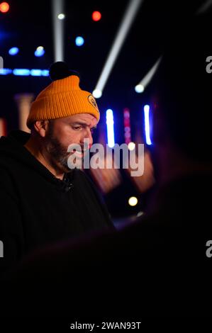 Blue Bell, United States. 05th Jan, 2024. US Senator John Fetterman (PA) is seen mingling ahead of U.S. President Joe BidenÕs remarks on the anniversary of the Capitol Riots, on January 5, 2024, near Valley Force National Park in Blue Bell, PA. Credit: OOgImages/Alamy Live News Stock Photo