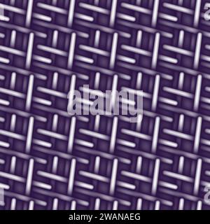 Abstract backdrop texture of intertwined luminous element in trendy dark purple. Knitted 3D effect. EPS. Vector for signboard, promo, advertisement or web, wallpaper, greeting and other different uses Stock Vector