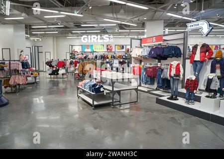 SHENZHEN, CHINA - NOVEMBER 21, 2019: interior shot of Old Navy store in 9 Square shopping center in Shenzhen. Stock Photo