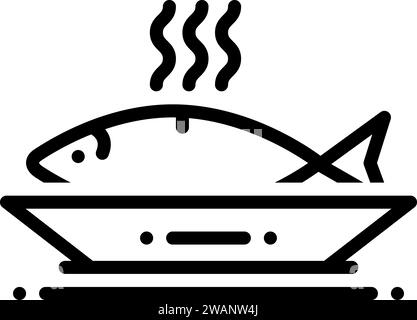 Icon for ceviche,fish Stock Vector