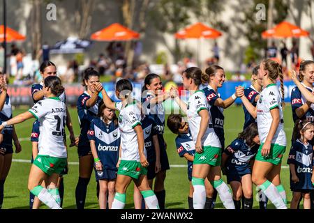 Bundoora, Australia. 6 January, 2024. during the Liberty A-League Women’s match between Melbourne Victory FC and Western United FC at the Home of the Matildas in Bundoora, Australia. Credit: James Forrester/Alamy Live News Stock Photo