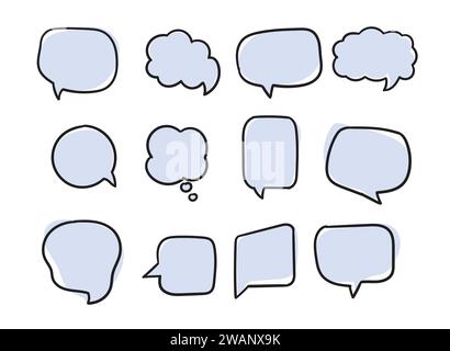 speech bubble color vector illustration on white background Stock Vector