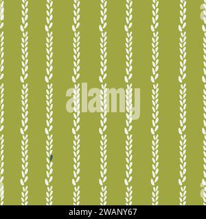 Flower leaves or branches in rows, minimalist Stock Vector