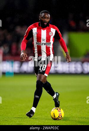 Brentford's Josh Dasilva during the Emirates FA Cup Third Round match ...