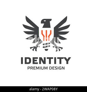 Eagle light bulb logo design. Creative idea concept design Stock Vector