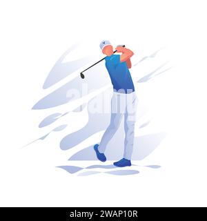 Golf Players on illustration graphic vector, Golf players Vector illustration Stock Vector