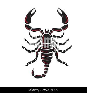 scorpion vector silhouette isolated on white background Stock Vector