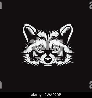abstract raccoons head vector illustration Animal mascot logotype. Template. Vector illustration Stock Vector