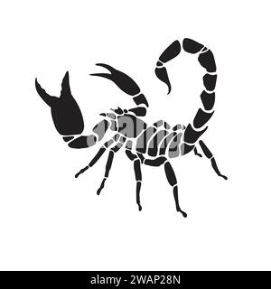 scorpion vector silhouette isolated on white background Stock Vector
