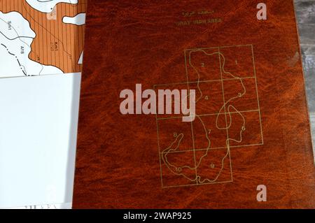 Cairo, Egypt, January 2 2024: Detailed soil survey of Hanidh and Urayirah areas in kingdom of Saudi Arabia, Maps, Topography and geographic locations Stock Photo