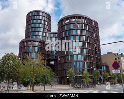 The Axel Towers office block, a mixed-use office building in Copenhagen, Denmark. Stock Photo