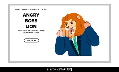 angry boss lion vector. roar leader, power dream, mirror sheep happy ...