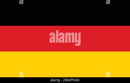 High detailed flag of Germany. National Germany flag. Europe. 3D illustration. Stock Vector