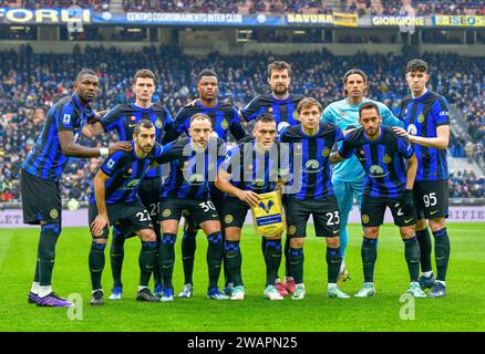 Milano, Italy. 06th Jan, 2024. The starting-11 of Inter for the Serie A match between Inter and Verona at Giuseppe Meazza in Milano. (Photo Credit: Gonzales Photo/Alamy Live News Stock Photo