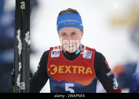 Lago Di Tesero, Italy. 06th Jan, 2024. © Pierre Teyssot/MAXPPP ; Cross Country Ski World Cup in Lago Di Tesero, Italy on January 6, 2024. At the stadium of the next Winter Olympic Games Milano Cortina 2026, in action, during the Mass Start Classic Race of the Tour de ski, Katharina Hennig (GER) © Pierre Teyssot/Maxppp Credit: MAXPPP/Alamy Live News Stock Photo