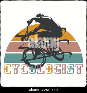 Bicycle T-Shirt Design Stock Vector