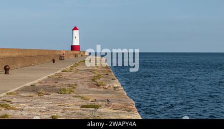 Harbour Entrance Light Tower, Berwick-Upon-Tweed Stock Photo