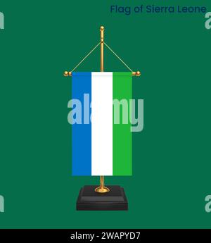 Official flag of Sierra Leone nation Stock Photo - Alamy