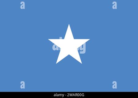 High detailed flag of Somalia. National Somalia flag. Africa. 3D illustration. Stock Vector