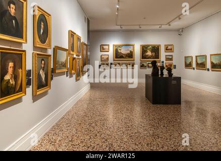 Internal exhibition rooms of the Civic Museum of Bassano del Grappa, Veneto region, northern Italy, 16 December 2023 Stock Photo