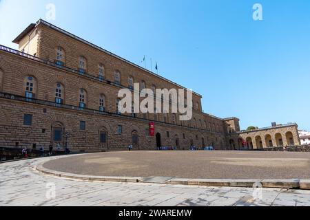 Florence, Italy, July 25, 2023.  The Pitti Palace belonged to the Medici family. Stock Photo