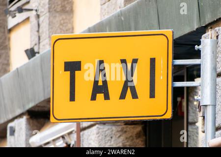 Florence, Italy, July 25, 2023. Place where you can take a taxi Stock Photo