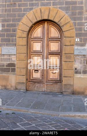 Florence, Italy, July 25, 2023. The Lenzi Palace, French Institute of Florence, Stock Photo