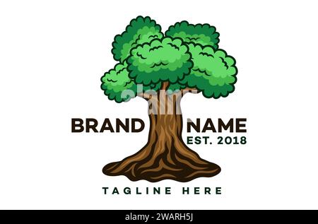 Modern tree oak logo. Vector illustration Stock Vector Image & Art - Alamy