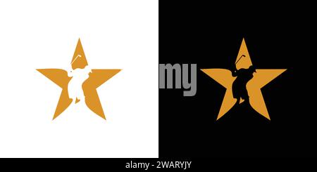 The golf star logo design is unique and modern Stock Vector