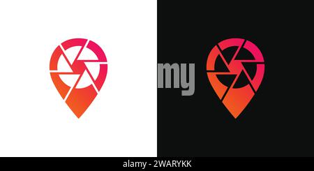 The portrait area logo design is unique and modern Stock Vector