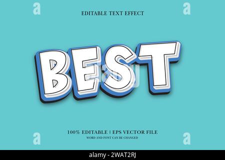 Best Editable text Effect with 3d vector design Stock Vector
