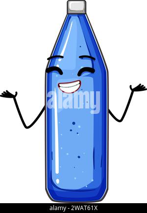 drink soda bottle character cartoon vector illustration Stock Vector