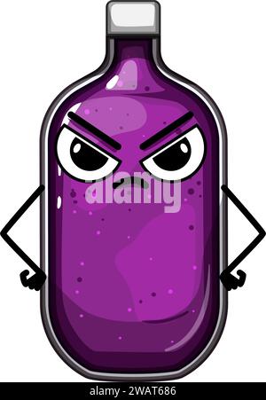 plastic soda bottle character cartoon vector illustration Stock Vector