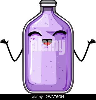orange soda bottle character cartoon vector illustration Stock Vector
