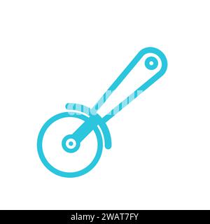 Pizza cutter. From blue icon set. Stock Vector