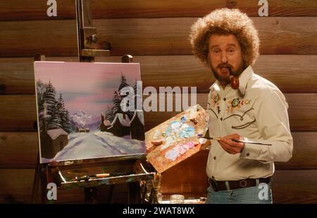 Painting Bob Ross Stock Photo - Alamy