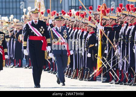 King Felipe VI of Spain attend the Pascua Militar ceremony at the Royal Palace on January 06, 2024 in Madrid, Spain Stock Photo