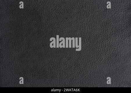 Macro background made of black leather texture Stock Photo