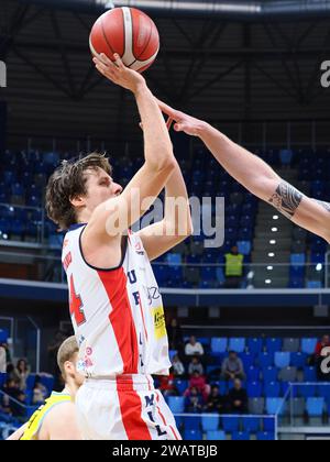 Milan, Italy. 06th Jan, 2024. Matteo Montano (Urania Milano) during Wegreenit Urania Milano vs Real Sebastiani Rieti, Italian Basketball Serie A2 Men match in Milan, Italy, January 06 2024 Credit: Independent Photo Agency/Alamy Live News Stock Photo