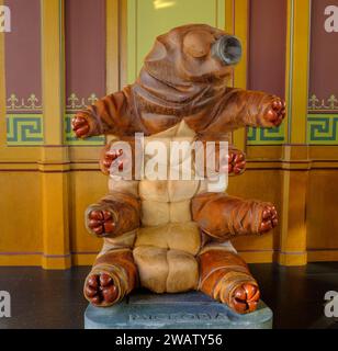 Water bear Tardigrades microbe statute at the ARTIS Micropia Museum Amsterdam Stock Photo