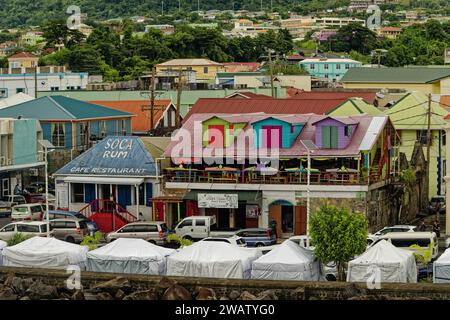 ROSEAU, DOMINICA- December 5, 2023: Dominica is an island country in the West Indies. The Island's economy is still recovering from the Covid lockdown Stock Photo