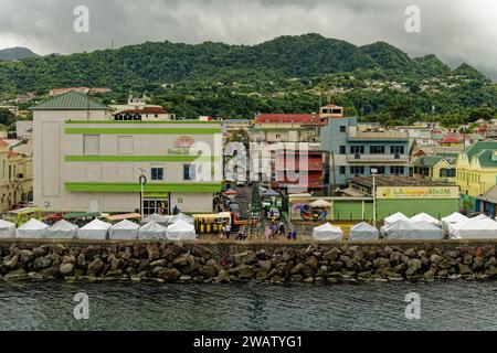 ROSEAU, DOMINICA- December 5, 2023: Dominica is an island country in the West Indies. The Island's economy is still recovering from the Covid lockdown Stock Photo