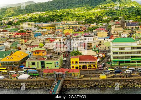 ROSEAU, DOMINICA- December 5, 2023: Dominica is an island country in the West Indies. The Island's economy is still recovering from the Covid lockdown Stock Photo