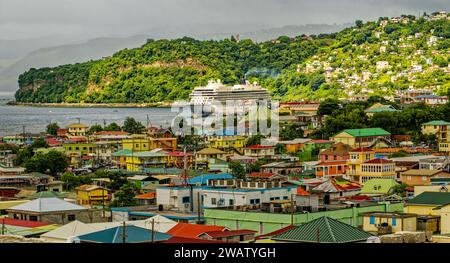 ROSEAU, DOMINICA- December 5, 2023: Dominica is an island country in the West Indies. The Island's economy is still recovering from the Covid lockdown Stock Photo