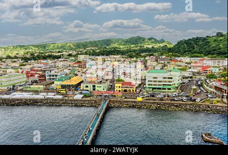 ROSEAU, DOMINICA- December 5, 2023: Dominica is an island country in the West Indies. The Island's economy is still recovering from the Covid lockdown Stock Photo