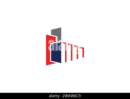 Building and container vector logo design template Stock Vector