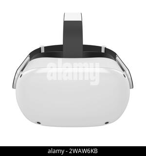 Virtual reality glasses and headset isolated on white background with ...